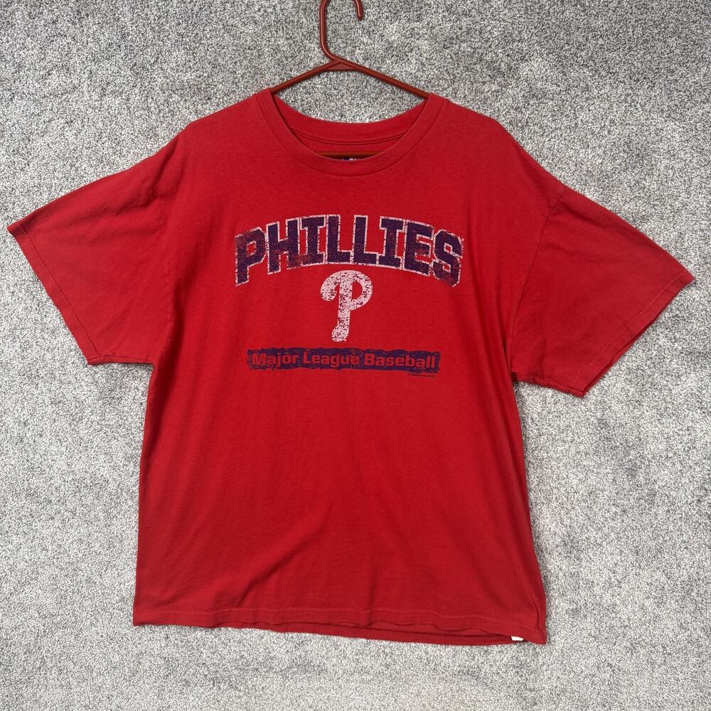 Philadelphia Phillies Shirt Mens XL Red MLB Baseball Genuine Merchandise Tee